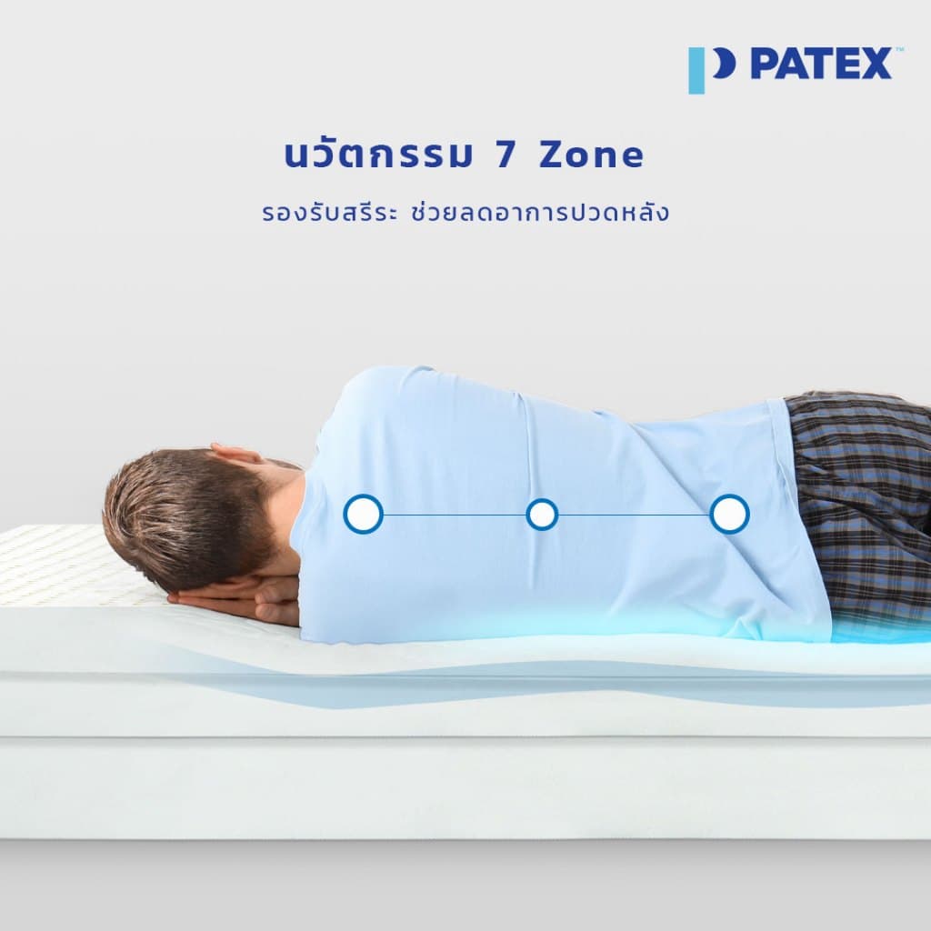 PATEX รุ่น Venice ที่นอนยางพาราแท้ 100% แบบนุ่มแน่น ขนาด 6-8 นิ้ว ช่วยแก้ปัญหาปวดหลัง https://lnwchill.com