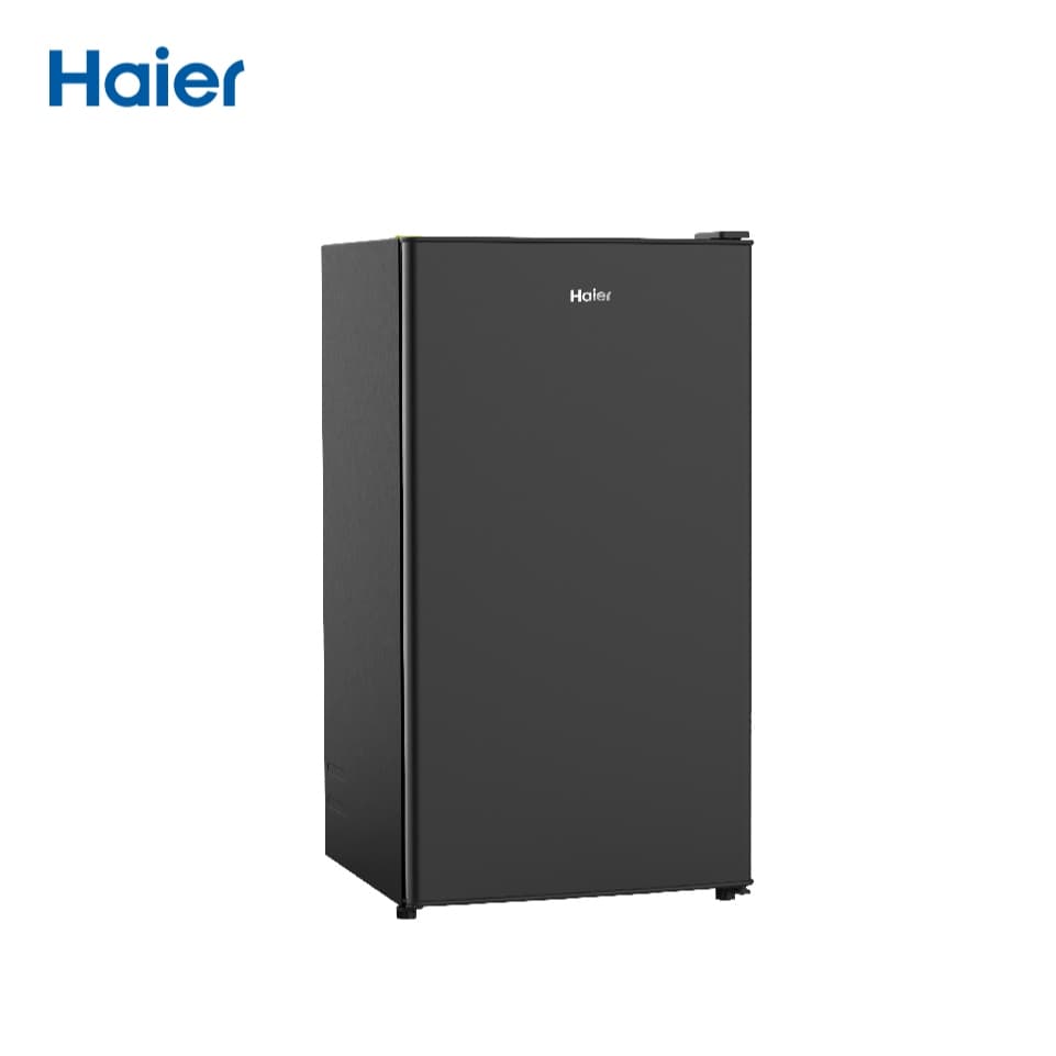 Haier รุ่น HR-SD95 ตู้เย็นมินิบาร์ 3.1 คิว 90 ลิตร สีดำ Reversible Door เย็นเงียบ ยับยั้งแบคทีเรียด้วย Activated Carbon ประหยัดพื้นที่ เหมาะสำหรับหอพักและคอนโด https://lnwchill.com