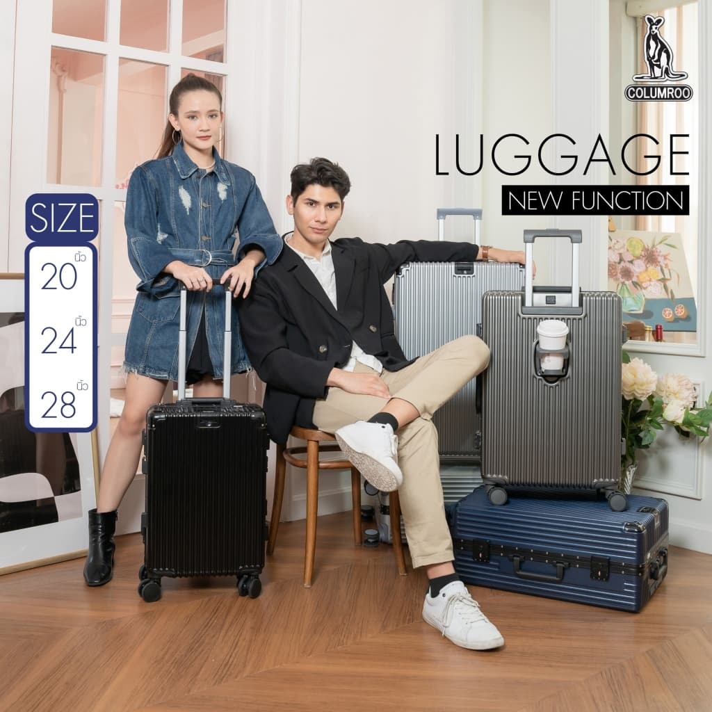 SUISSEWIN CR80 กระเป๋าเดินทางล้อลาก โครงอลูมิเนียม ล็อค TSA ที่ห้อยสัมภาระ ที่วางแก้ว https://lnwchill.com