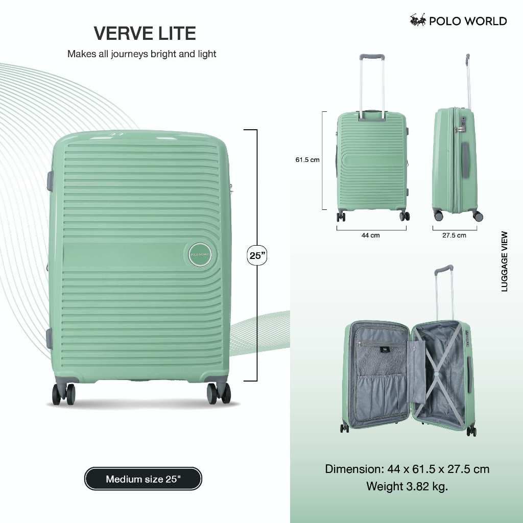 POLO WORLD รุ่น PW413N Verve Lite กระเป๋าเดินทาง Hard Case ระบบล็อค TSA วัสดุ Polypropylene (PP) ทนทานพิเศษ ขยายข้างได้ https://lnwchill.com
