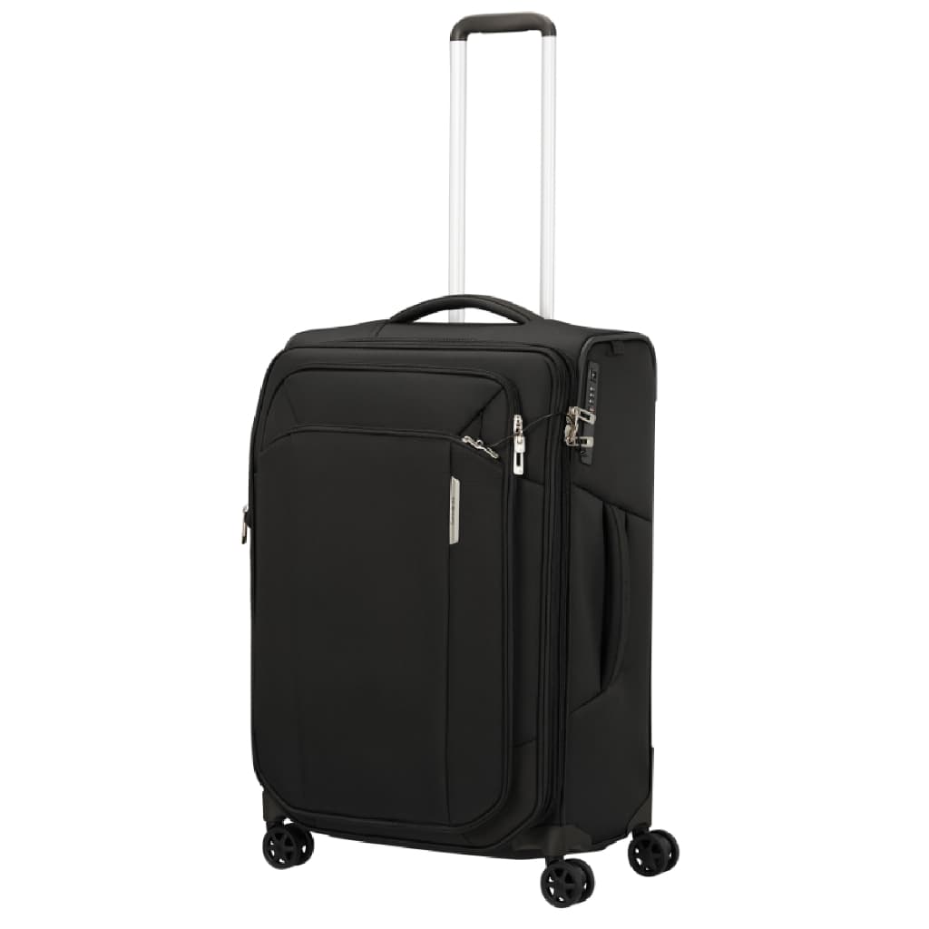 SAMSONITE รุ่น RESPARK กระเป๋าเดินทางขยายได้ขนาด 24 นิ้ว Softside Spinner 67/24 EXP ผลิตจากวัสดุรีไซเคิลเพื่อความยั่งยืน ทนทานและปลอดภัย https://lnwchill.com