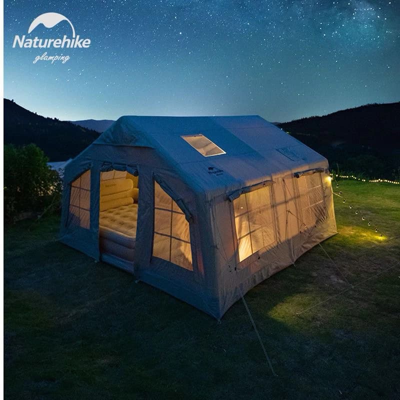 Naturehike Air 12กับ17.2 เต็นท์สูบลม อัพเกรด เปิด-ปิดเทอเรสบานใหญ่ได้ 1ห้องนอน 1ห้องนั่งเล่น พร้อมจอฉายภาพ https://lnwchill.com