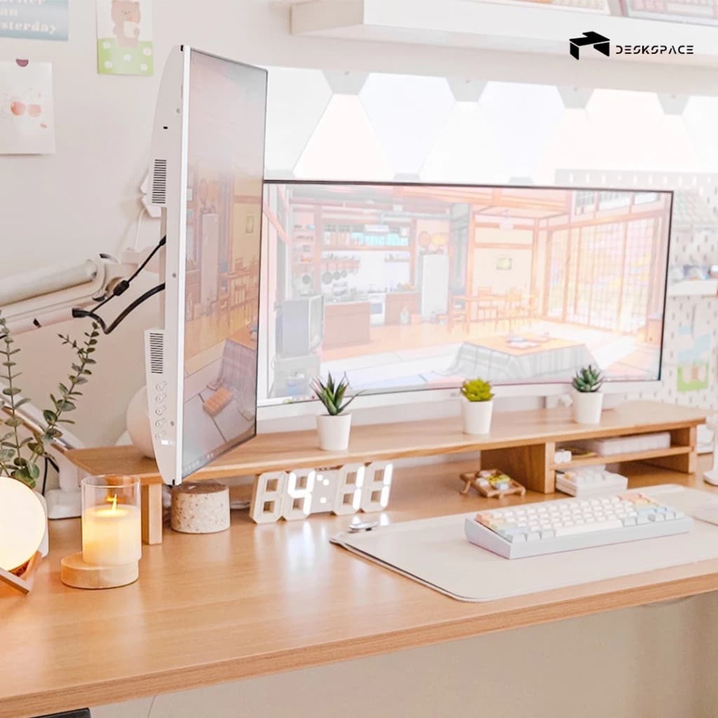 DESKSPACE (Pre-Order 7-14 วัน) โต๊ะปรับระดับไฟฟ้า สั่งผลิตท็อปไม้ตามขนาด มี USB-A,C Fast Charge ปรับความสูงได้ 60-125 cm https://lnwchill.com