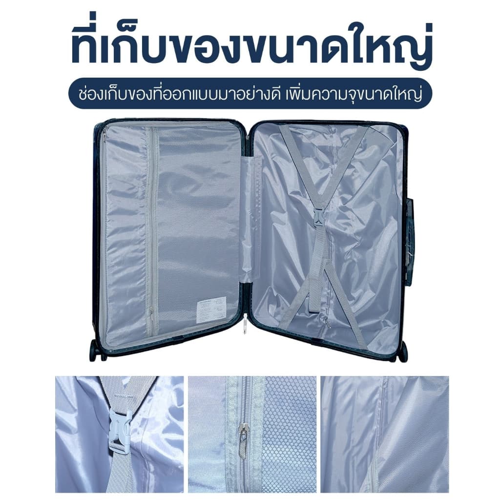 SUISSEWIN กระเป๋าเดินทางล้อลาก รุ่น T060 วัสดุ ABS+PC แข็งแกร่ง ทนทาน ขนาด 20-24-28 นิ้ว https://lnwchill.com