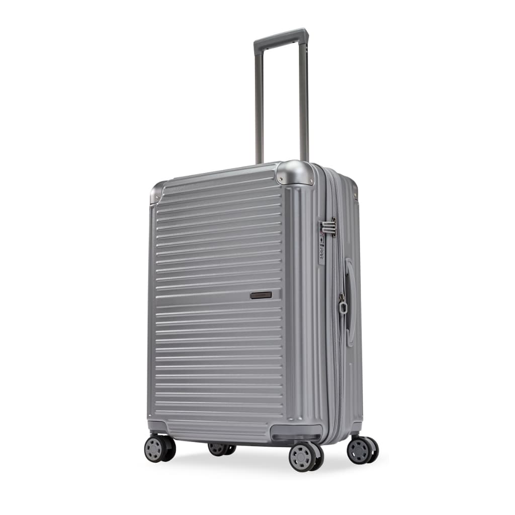 CAGGIONI รุ่น N19081 VERTIGO กระเป๋าเดินทางโพลีคาร์บอเนต สีเงิน ยืดหยุ่นสูง ล้อคู่หมุน 360 องศา พร้อมซิปขยายและ TSA Lock https://lnwchill.com