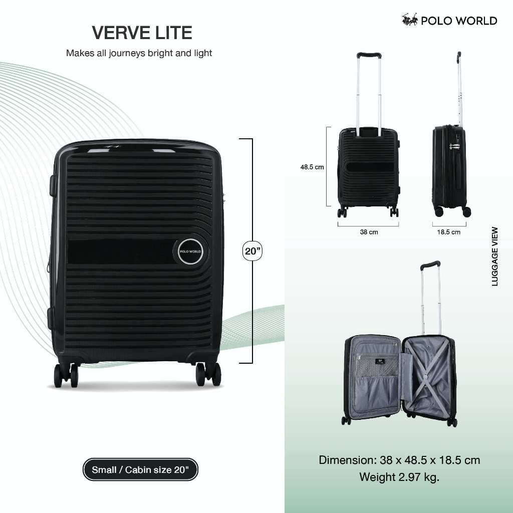 POLO WORLD รุ่น PW413N Verve Lite กระเป๋าเดินทาง Hard Case ระบบล็อค TSA วัสดุ Polypropylene (PP) ทนทานพิเศษ ขยายข้างได้ https://lnwchill.com