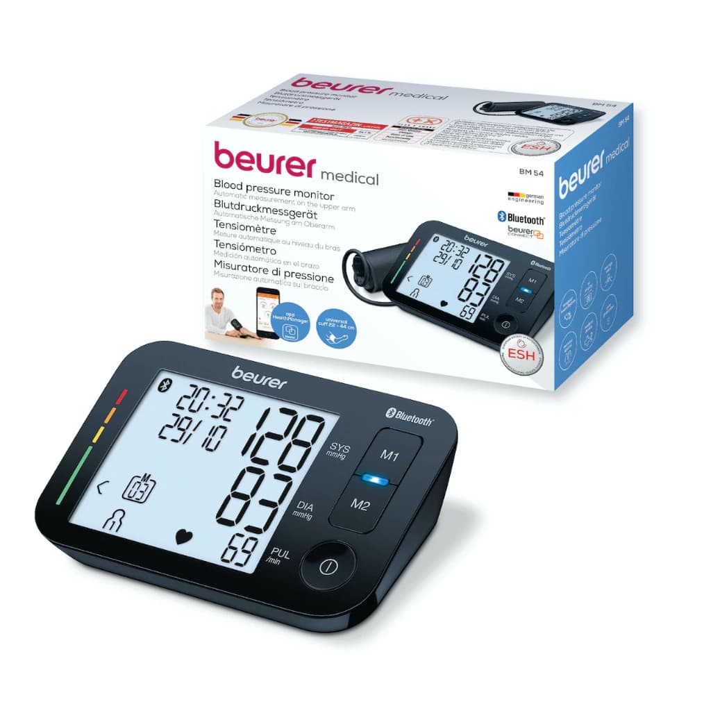 beurer BM 54 เครื่องวัดความดันโลหิตที่ต้นแขน ไร้สาย ใช้ถ่าน Upper Arm Blood Pressure Monitor รุ่น BM 54 [รับประกัน 5 ปี] https://lnwchill.com