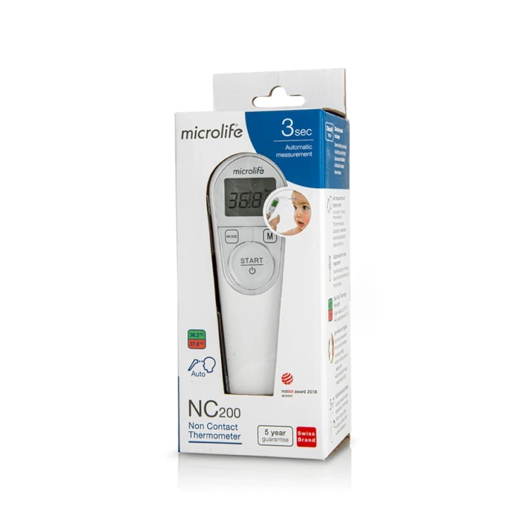 Microlife เทอร์โมมิเตอร์วัดอุณหภูมิทางหน้าผาก รุ่น NC200 https://lnwchill.com