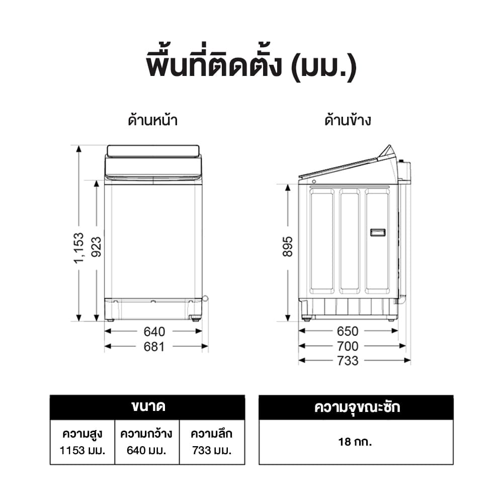 Panasonic รุ่น NA-FD180W3BC เครื่องซักผ้าฝาบน 18 กก. AI Smart Wash AutoDose StainMaster+ ระบบไอน้ำกำจัดแบคทีเรีย ซักสะอาดอัจฉริยะเพื่อสุขอนามัยที่ดีเยี่ยม https://lnwchill.com