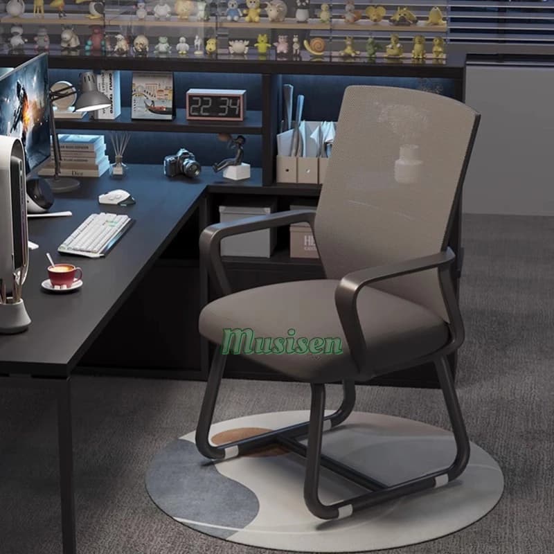 Musisen เก้าอี้คอม เก้าอี้ทํางาน เก้าอี้สำนักงาน เก้าอี้สีดำ ระบายอากาศดีเยี่ยม คุณภาพดี พนักพิงหลัง https://lnwchill.com