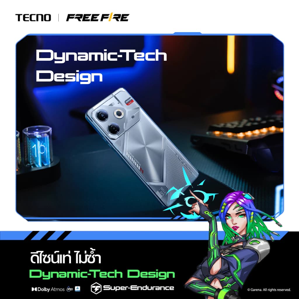 TECNO POVA 6 Neo (8+256) | 7000mAh Fast Charge33W| 6.78" 120Hz| 50MP| รับประกัน 13 เดือน https://lnwchill.com