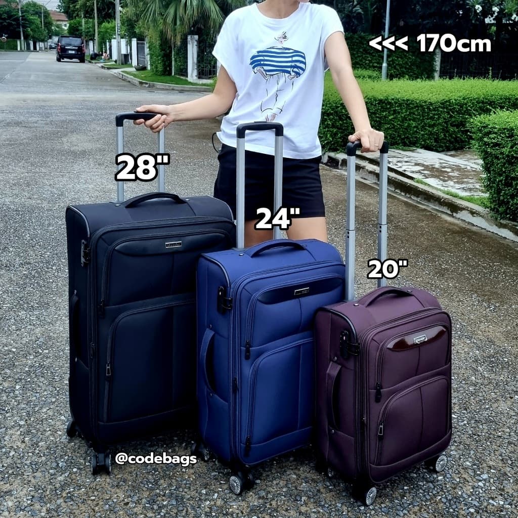 SWITORY รุ่น fb114 กระเป๋าเดินทางแบบผ้าโครงแข็ง 4 ล้อคู่ ทนทาน แข็งแรง มีให้เลือกหลายขนาด ตอบโจทย์ทุกการเดินทางเพื่อความสะดวกสบายและมั่นใจ https://lnwchill.com