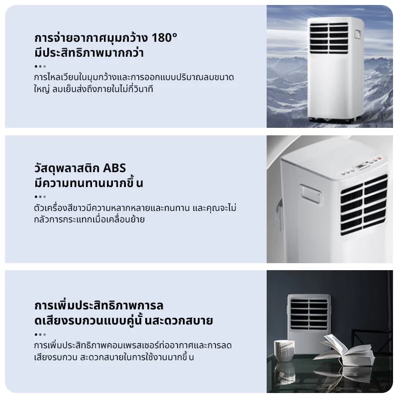 แอร์เคลื่อนที่ 12000/24000BTU เครื่องปรับอากาศเคลื่อนที่แบบพกพา ระบบสัมผัส หน้าจอแสดงผล LED เย็นเร็ว ทำงานเงียบ https://lnwchill.com