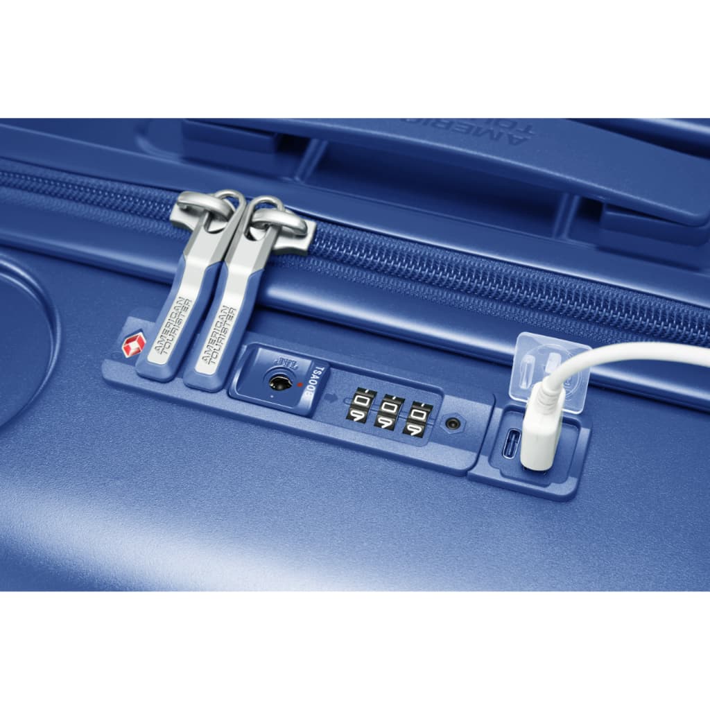 AMERICAN TOURISTER รุ่น GEMINA PRO SPINNER 55/20 TSA กระเป๋าเดินทางล้อลาก 20 นิ้ว ดีไซน์ Metallic ล้อ 2-in-1 พร้อมระบบล็อค TSA https://lnwchill.com