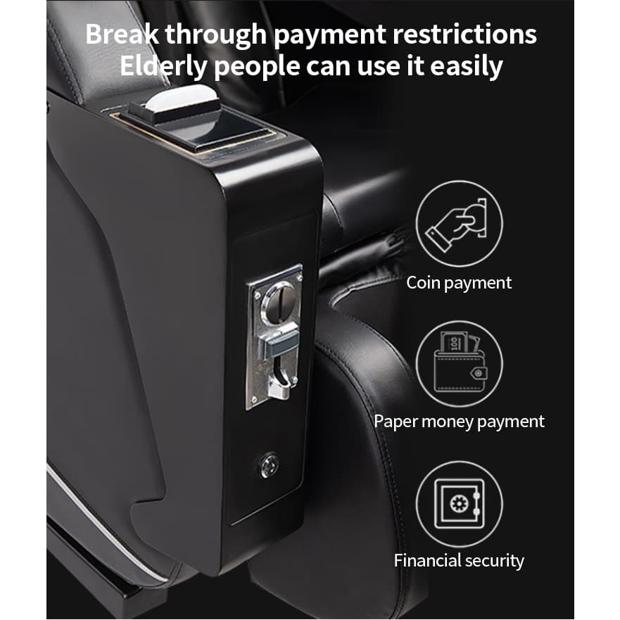 OSAM รุ่น QR-COMMERCIAL-SL เก้าอี้นวดไฟฟ้าเชิงพาณิชย์ระบบ SL-Track รองรับ QR Payment นวดครบวงจรเพื่อสุขภาพและความผ่อนคลายระดับพรีเมียม https://lnwchill.com