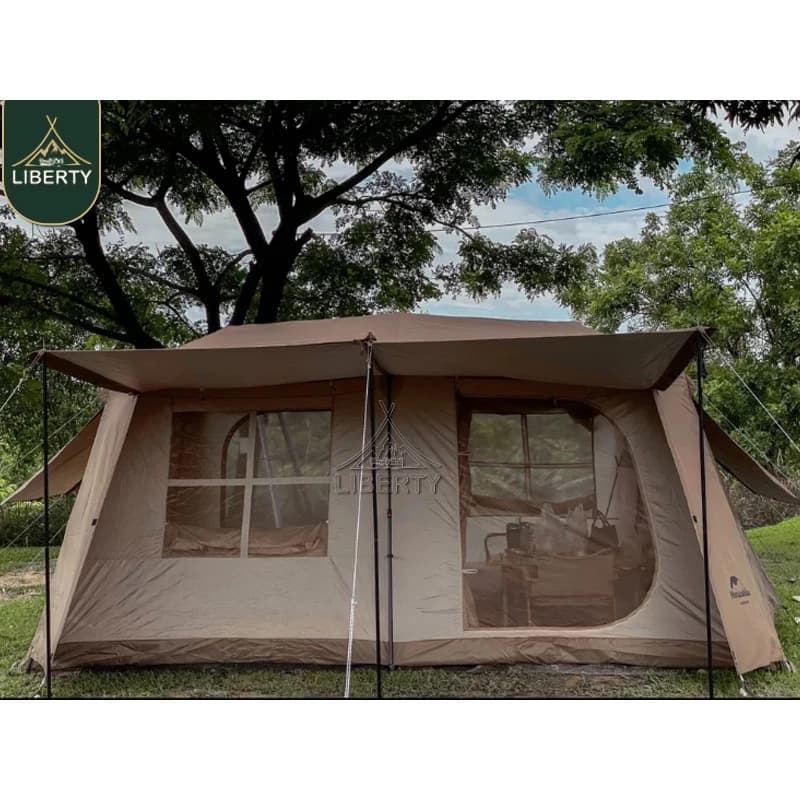 Mountainhiker Naturehike Village 13 / เต็นท์ขนาดใหญ่แคมป์ปิ้งกลางแจ้งเต็นท์ครอบครัวสองห้องนอนเต็นท์อัตโนมัติพร้อมแถบแสงบรรยากาศ https://lnwchill.com