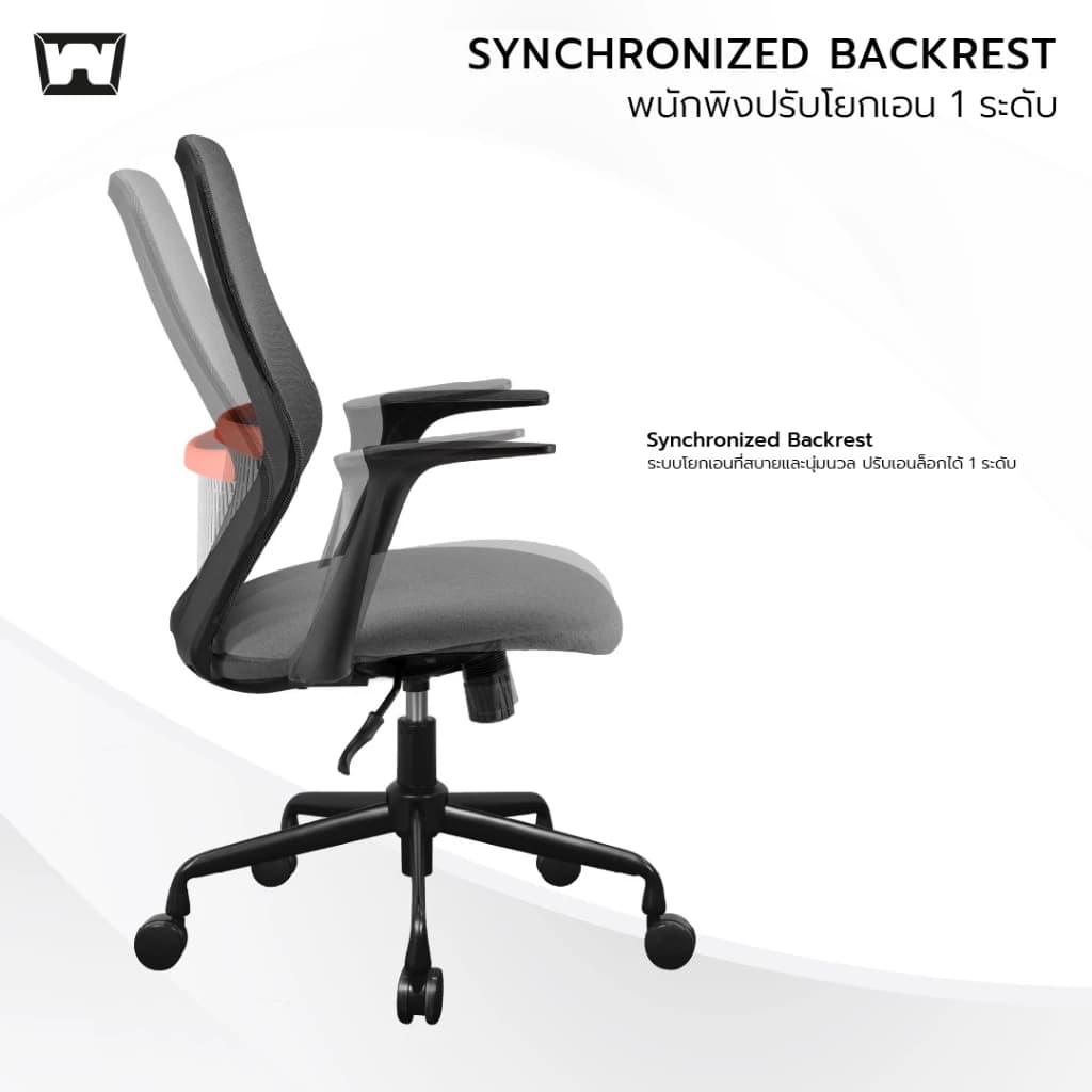 Work Station - Office chair เก้าอี้ทำงาน รุ่น Picasso เก้าอี้สีเทา สีแดง สีฟ้า เก้าอี้พนักพิงต่ำ ระบายอากาศดีเยี่ยม รองรับน้ำหนัก 136 kg. ราคาดี เกรดคุณภาพ https://lnwchill.com