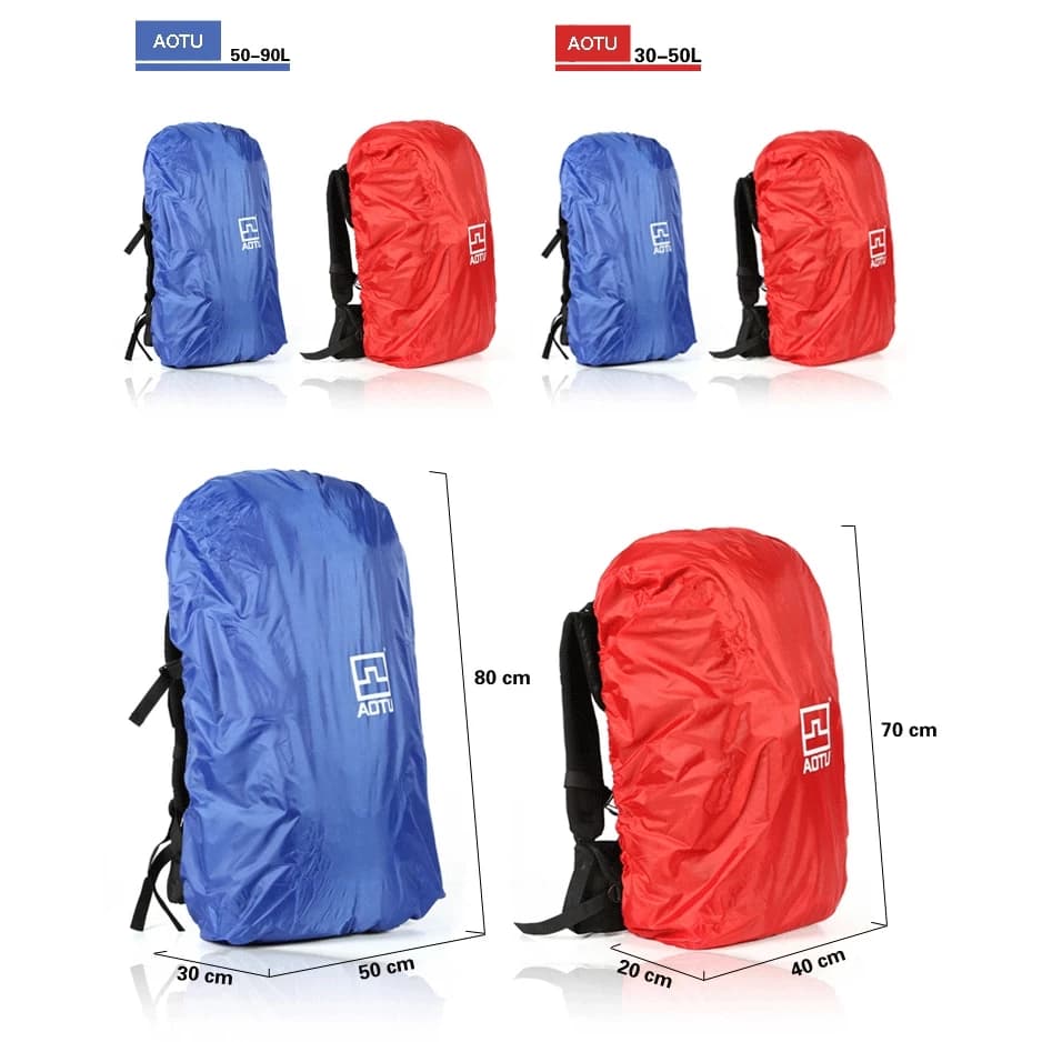 RC01 คลุมกันฝนขนาดใหญ่ มีไซส์ ขนาด 30-90 ลิตร Size M L raincover ครอบกระเป๋า ผ้าคลุมกระเป๋าเดินทาง เกรด Premium พกพา https://lnwchill.com