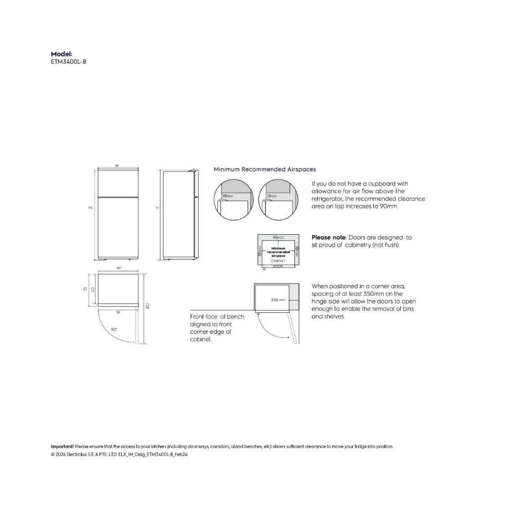 Electrolux รุ่น ETM3400L-B ตู้เย็น 2 ประตู 12 คิว สีดำ Inverter พร้อมระบบ AutoSense ประหยัดไฟและ GreenZone รักษาความสด https://lnwchill.com