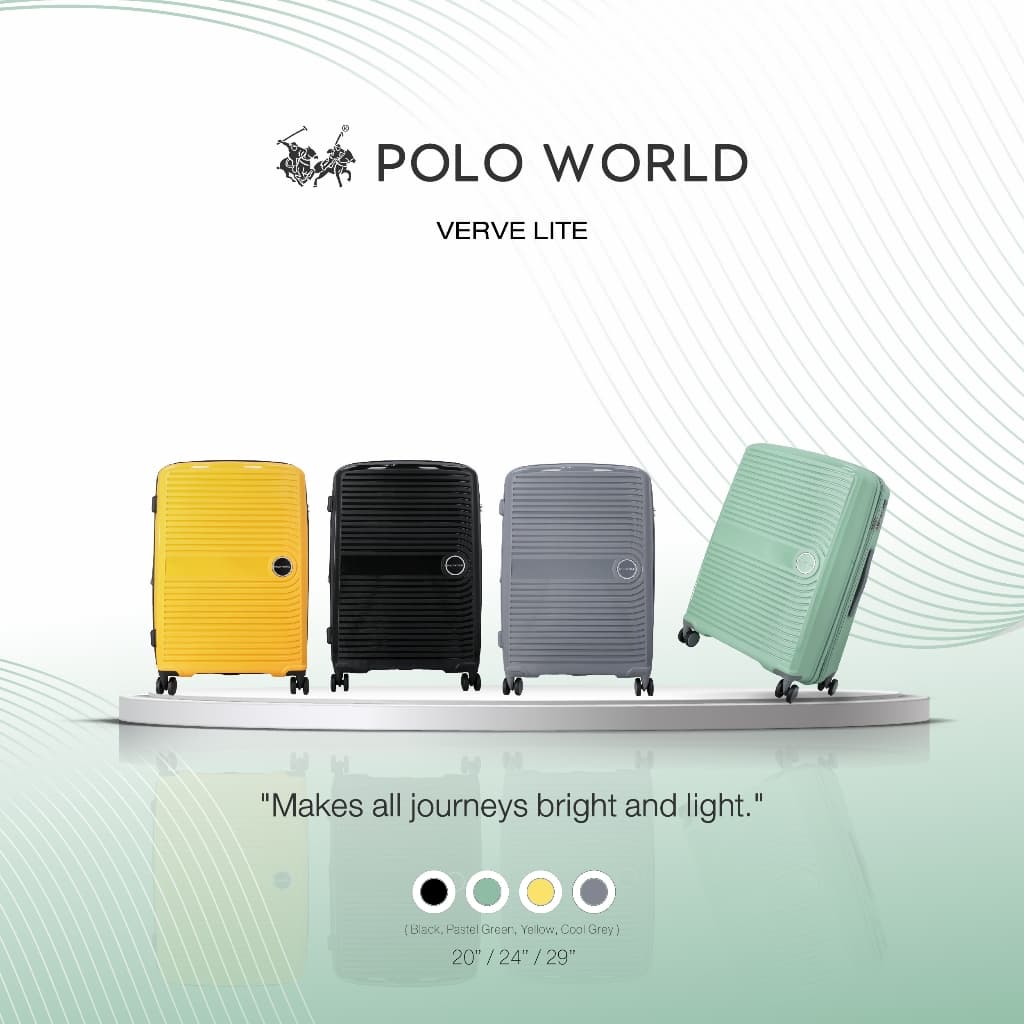 POLO WORLD รุ่น PW413N Verve Lite กระเป๋าเดินทาง Hard Case ระบบล็อค TSA วัสดุ Polypropylene (PP) ทนทานพิเศษ ขยายข้างได้ https://lnwchill.com