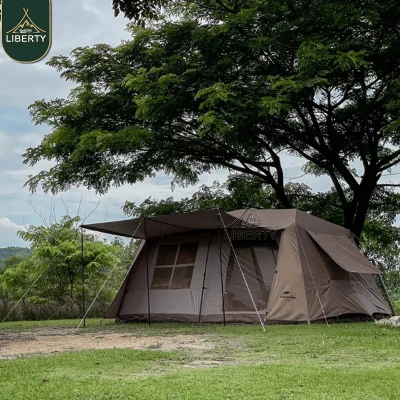 Mountainhiker Naturehike Village 13 / เต็นท์ขนาดใหญ่แคมป์ปิ้งกลางแจ้งเต็นท์ครอบครัวสองห้องนอนเต็นท์อัตโนมัติพร้อมแถบแสงบรรยากาศ https://lnwchill.com