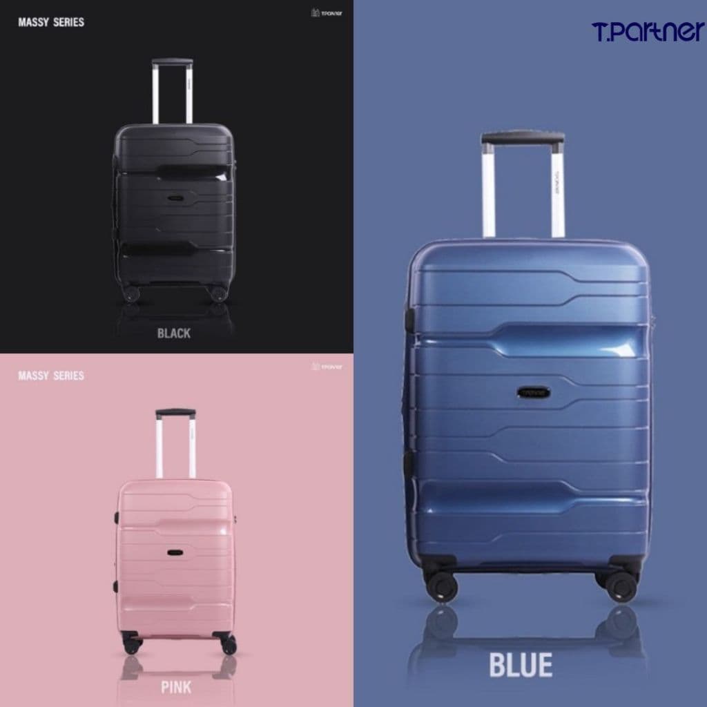 Tpartner รุ่น Massy กระเป๋าเดินทาง วัสดุ PP100% แข็งแรง ยืดหยุ่น ซิป 2 ชั้นนิรภัย ขยายข้างเพิ่มความจุได้ พร้อมการรับประกัน 3 ปี https://lnwchill.com