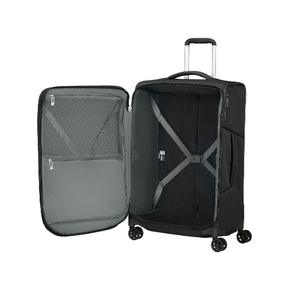 SAMSONITE รุ่น RESPARK กระเป๋าเดินทางขยายได้ขนาด 24 นิ้ว Softside Spinner 67/24 EXP ผลิตจากวัสดุรีไซเคิลเพื่อความยั่งยืน ทนทานและปลอดภัย https://lnwchill.com