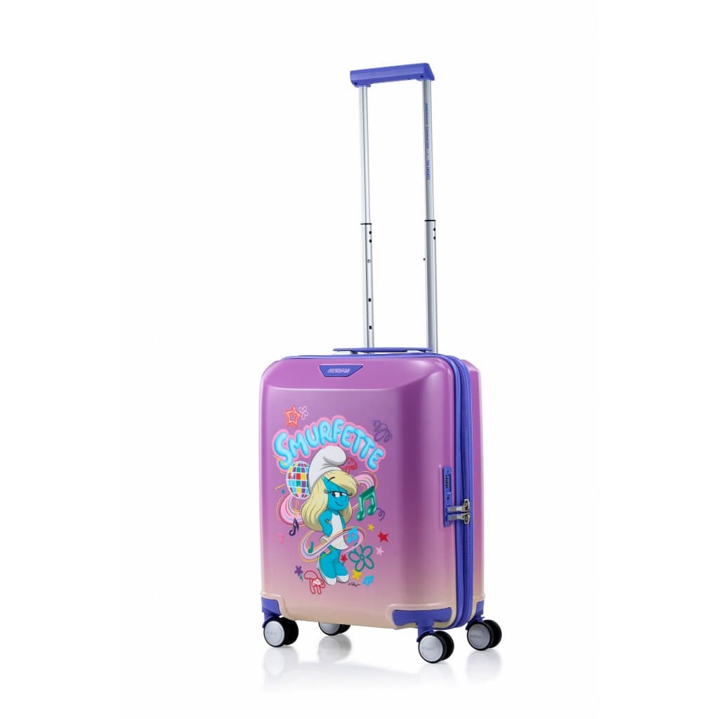AMERICAN TOURISTER รุ่น AT X THE SMURFS SPINNER 52 กระเป๋าเดินทางล้อลาก 18 นิ้ว ดีไซน์สดใส ลิขสิทธิ์แท้จากเดอะ สเมิร์ฟส์ พร้อมฟังก์ชันครบครัน https://lnwchill.com