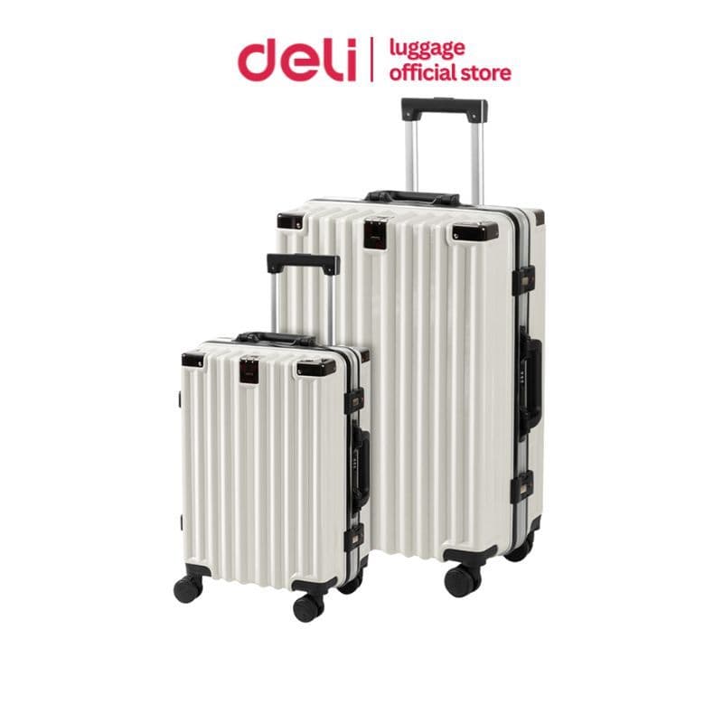Deli รุ่น EH1045 กระเป๋าเดินทางล้อลาก 20/24 นิ้ว วัสดุ ABS+PC ทนทาน ล้อหมุน 360 องศา ดีไซน์ทันสมัย เหมาะสำหรับทุกการเดินทาง https://lnwchill.com