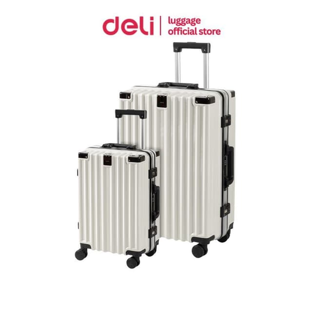 Deli รุ่น EH1045 กระเป๋าเดินทางล้อลาก 20/24 นิ้ว วัสดุ ABS+PC ทนทาน ล้อหมุน 360 องศา ดีไซน์ทันสมัย เหมาะสำหรับทุกการเดินทาง