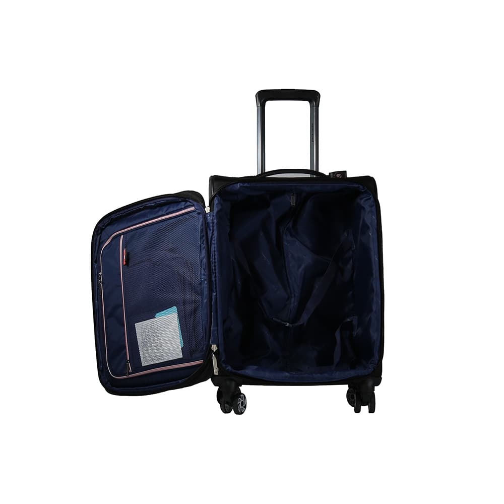 Pierre Cardin รุ่น LGS4-W1 กระเป๋าเดินทางแบบผ้า 400D Nylon น้ำหนักเบา ทนทาน มาพร้อมซิปขยายข้างและระบบความปลอดภัย TSA Lock https://lnwchill.com