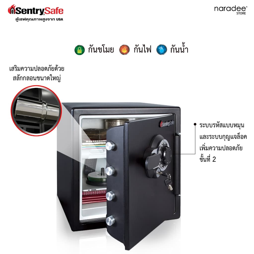 SentrySafe รุ่น S7771 - ระบบล็อครหัสปุ่มกดและกุญแจ, ขนาดใหญ่ 129.81 ลิตร, ป้องกันไฟและการงัดแงะ มอบความปลอดภัยสูงสุดสำหรับองค์กรธุรกิจและเอกสารสำคัญ SentrySafe รุ่น https://lnwchill.com