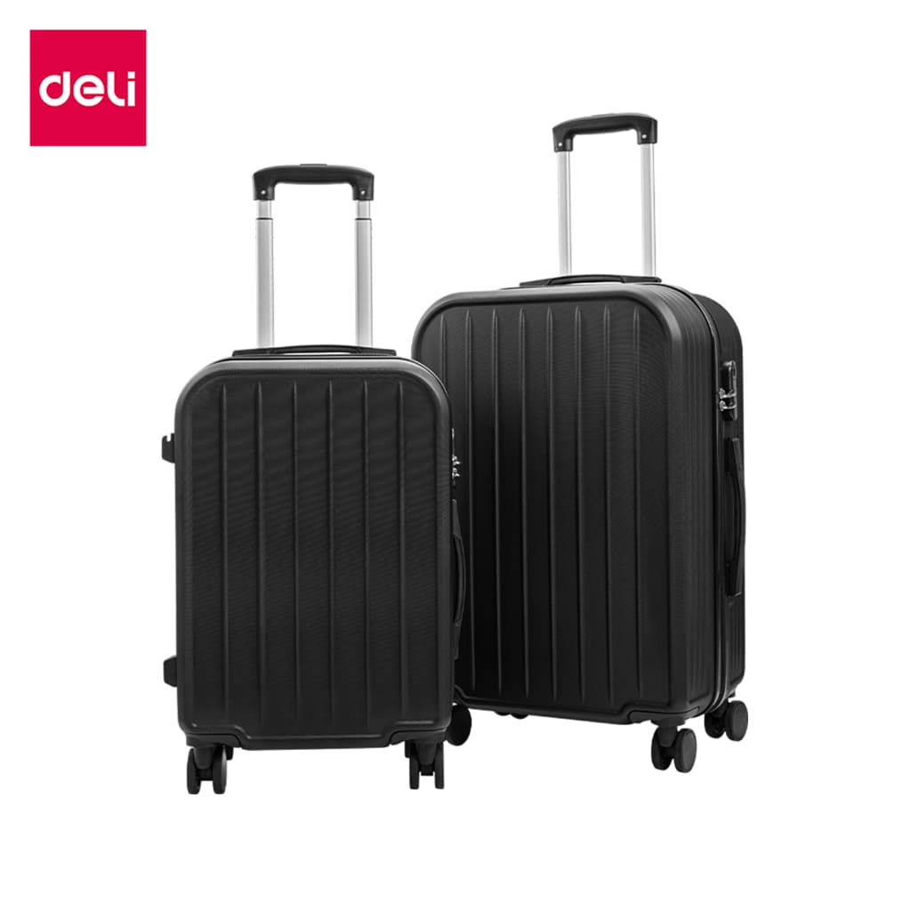 Deli รุ่น EH1056 กระเป๋าเดินทาง ABS แข็งแรงทนทาน ขนาด 20/24 นิ้ว ล้อลื่น 360 องศา ดีไซน์มินิมอล น้ำหนักเบาสำหรับเดินทางต่างประเทศ https://lnwchill.com