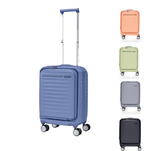 AMERICAN TOURISTER รุ่น FRONTEC OS SPINNER 54/19 EXP TSA กระเป๋าเดินทางล้อลากแบบเปิดฝาหน้า 19 นิ้ว ขยายความจุได้ พร้อมระบบล็อค TSA