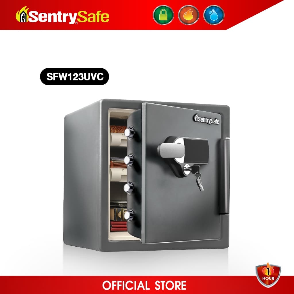 SentrySafe รุ่น SFW123UVC ตู้เซฟระบบล็อค 2 ชั้น ปกป้องทรัพย์สินด้วยมาตรฐานระดับโลก กันไฟและกันน้ำได้อย่างมั่นใจ https://lnwchill.com