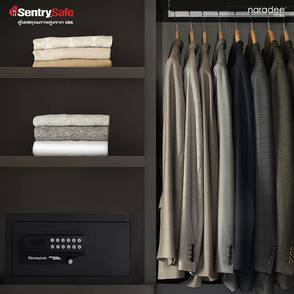 SentrySafe รุ่น HL100ES ตู้เซฟระบบดิจิทัลและคีย์การ์ด โครงสร้างเหล็กกล้าแข็งแรงพร้อมไฟ LED ภายใน เหมาะสำหรับเก็บทรัพย์สินมีค่าในบ้านและคอนโด https://lnwchill.com