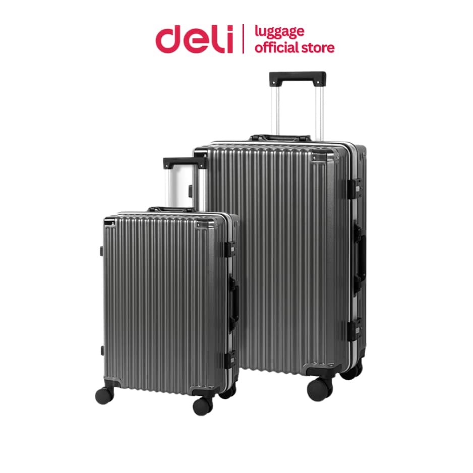 Deli รุ่น EH1055 กระเป๋าเดินทาง 20/24 นิ้ว ล้อหมุน 360 องศา วัสดุ ABS+PC แข็งแรงทนทาน ล็อกไร้ซิปปลอดภัย จุของได้เยอะ https://lnwchill.com