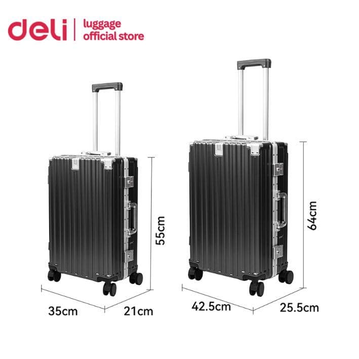 Deli EH1057 กระเป๋าเดินทางล้อลาก วัสดุ ABS+PC แข็งแรงทนทาน ขนาด 20/24 นิ้ว ล้อหมุน 360 องศา ฟังก์ชันครบครันสำหรับการเดินทางทุกรูปแบบ https://lnwchill.com