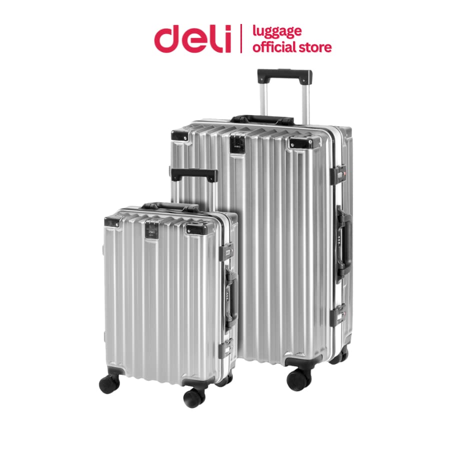 Deli รุ่น EH1045 กระเป๋าเดินทาง 20/24 นิ้ว วัสดุ ABS+PC แข็งแรงทนทาน ล้อลากหมุน 360 องศา ดีไซน์ทันสมัยสำหรับทุกการเดินทาง https://lnwchill.com