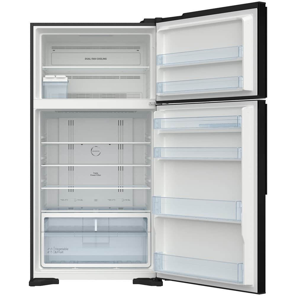 Hitachi รุ่น R-V700PA-1 U ตู้เย็น 2 ประตู 24.7 คิว 700 ลิตร Super Big 2 สีมิดไนท์ ไชน์ อินเวอร์เตอร์ ประหยัดไฟ https://lnwchill.com