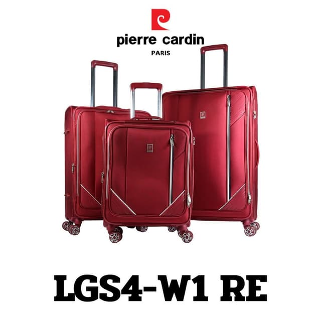 Pierre Cardin รุ่น LGS4-W1 กระเป๋าเดินทางแบบผ้า 400D Nylon น้ำหนักเบา ทนทาน มาพร้อมซิปขยายข้างและระบบความปลอดภัย TSA Lock