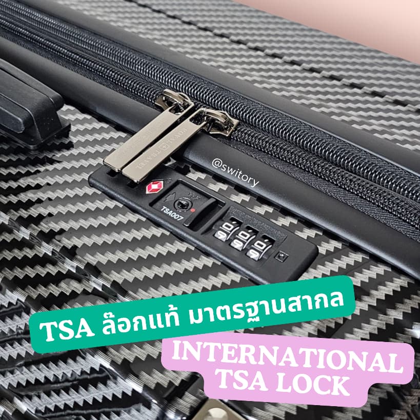 SWITORY รุ่น Anti135 กระเป๋าเดินทาง PC 100% ซิปกันขโมยและซิปขยาย พร้อม TSA Lock ทนทาน น้ำหนักเบา จุของได้เยอะทุกขนาด https://lnwchill.com
