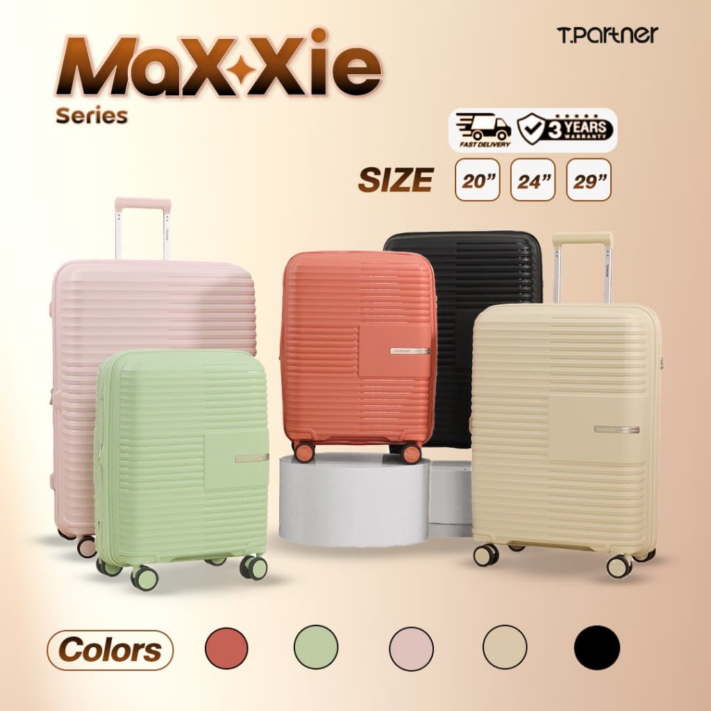 Tpartner รุ่น MaXXie กระเป๋าเดินทางวัสดุ HS PP100% ขยายข้างได้ ยืนหนึ่งเรื่องความจุ ใส่ของได้มากกว่า จัดเก็บสัมภาระได้เต็มที่ทุกการเดินทาง https://lnwchill.com