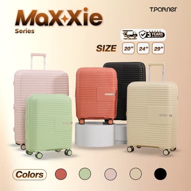 Tpartner รุ่น MaXXie กระเป๋าเดินทางวัสดุ HS PP100% ขยายข้างได้ ยืนหนึ่งเรื่องความจุ ใส่ของได้มากกว่า จัดเก็บสัมภาระได้เต็มที่ทุกการเดินทาง