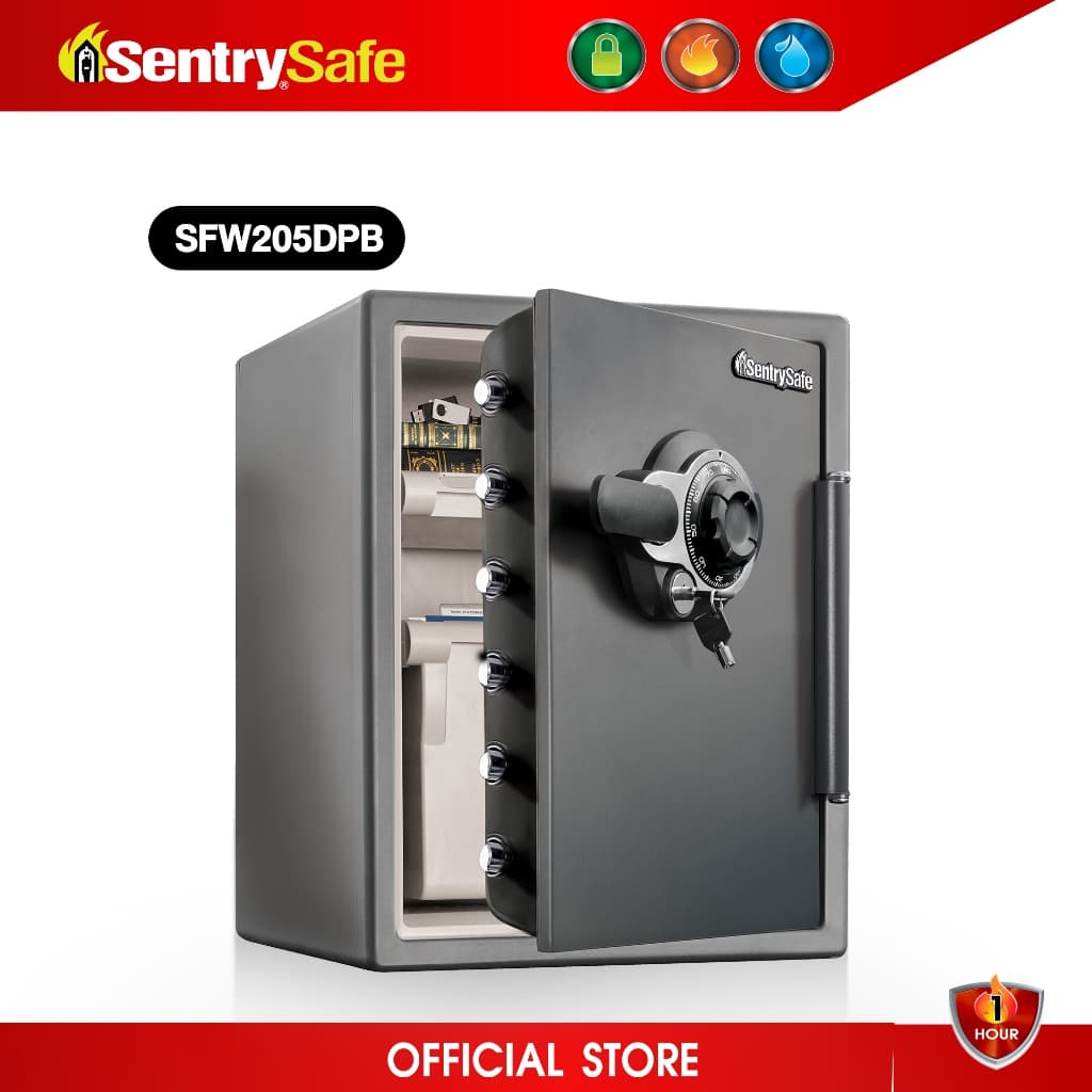 SentrySafe รุ่น SFW205DPB ตู้เซฟกันไฟและกันน้ำ ระบบล็อค 2 ชั้น (รหัสหมุนและกุญแจ) ปกป้องทรัพย์สินและเอกสารสำคัญของคุณด้วยมาตรฐานระดับโลก https://lnwchill.com
