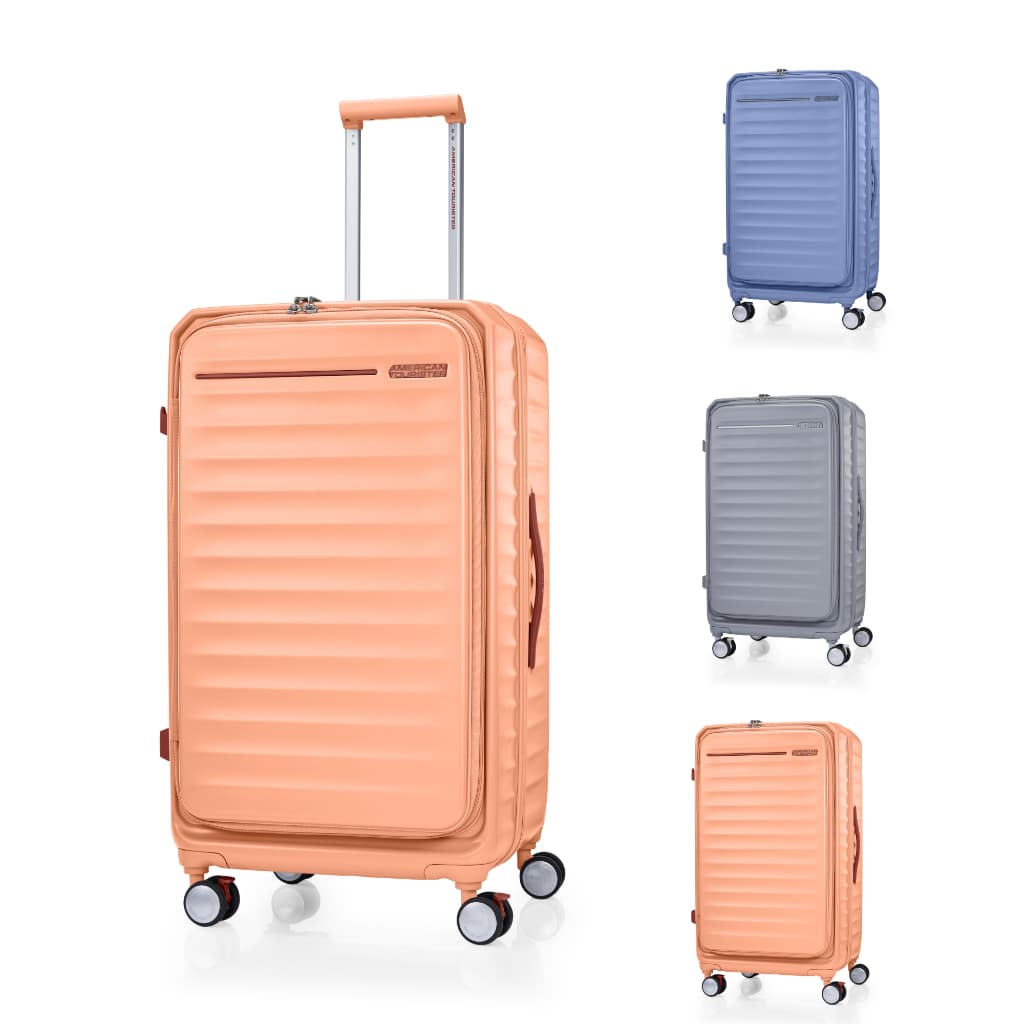 AMERICAN TOURISTER รุ่น FRONTEC SPINNER 76/28 EXP TSA OS กระเป๋าเดินทางล้อลากทรง Trunk 28 นิ้ว เปิดหน้า ขยายความจุได้ พร้อมระบบ TSA Lock https://lnwchill.com