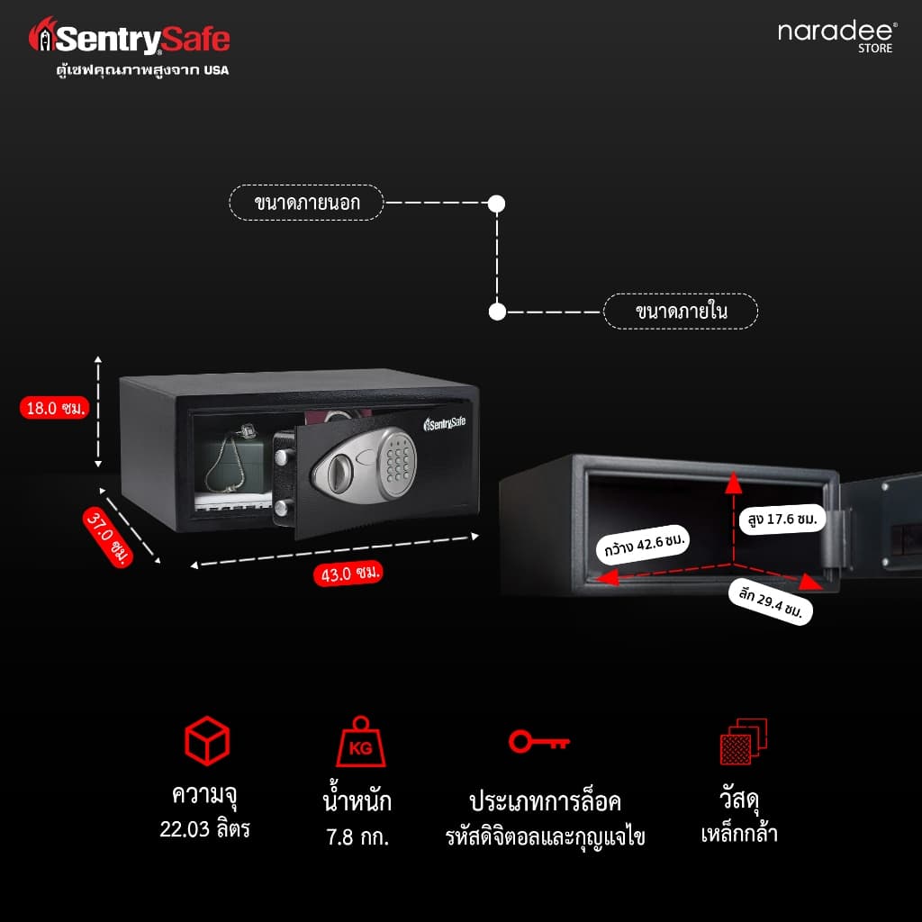 SentrySafe รุ่น X075 ตู้เซฟอิเล็กทรอนิกส์พร้อมกุญแจฉุกเฉิน ขนาดใหญ่สำหรับเก็บแล็ปท็อป ปกป้องทรัพย์สินมีค่าและอุปกรณ์อิเล็กทรอนิกส์ของคุณอย่างมั่นใจ https://lnwchill.com