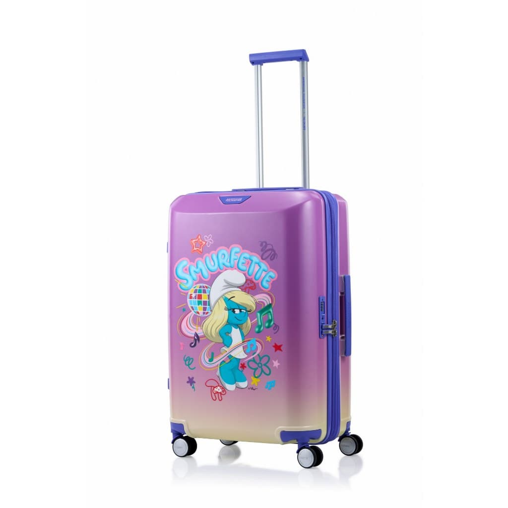 AMERICAN TOURISTER รุ่น AT X THE SMURFS SPINNER 67 กระเป๋าเดินทาง 24 นิ้ว ล้อลากขยายได้ ดีไซน์ลิขสิทธิ์แท้ พร้อมระบบ TSA Lock https://lnwchill.com