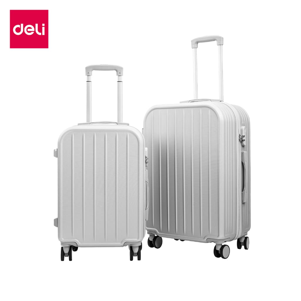 Deli รุ่น EH1056 กระเป๋าเดินทาง ABS ขนาด 20/24 นิ้ว ล้อหมุน 360 องศา แข็งแรงทนทาน น้ำหนักเบา เหมาะสำหรับทุกการเดินทาง https://lnwchill.com