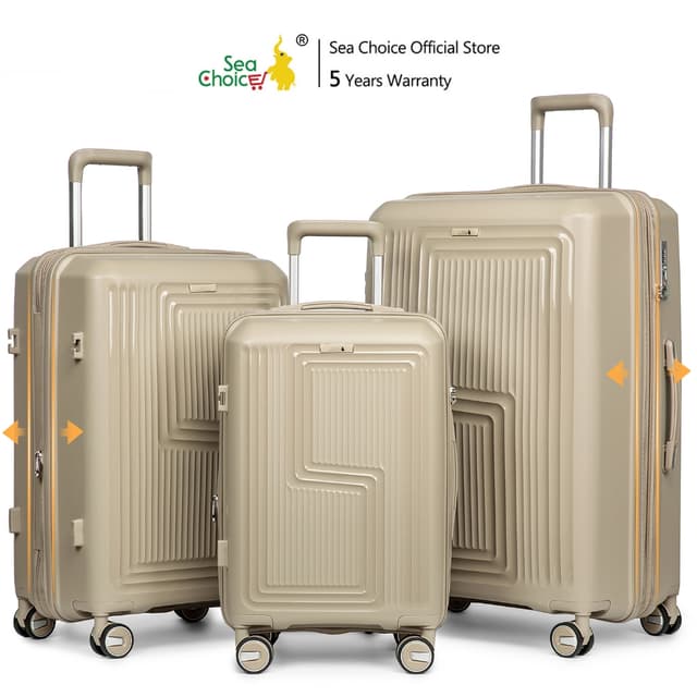 SiamChoice SeaChoice รุ่น กระเป๋าเดินทาง PP 20/24/28 นิ้ว ขยายข้างได้ น้ำหนักเบา ล็อค TSA ซิป YKK เพื่อการเดินทางที่สมบูรณ์แบบและปลอดภัย